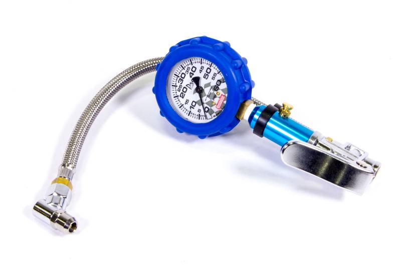 QuickCar Tire Inflator/Gauge - 0-60 psi -  2-1/4" Diameter - White Face