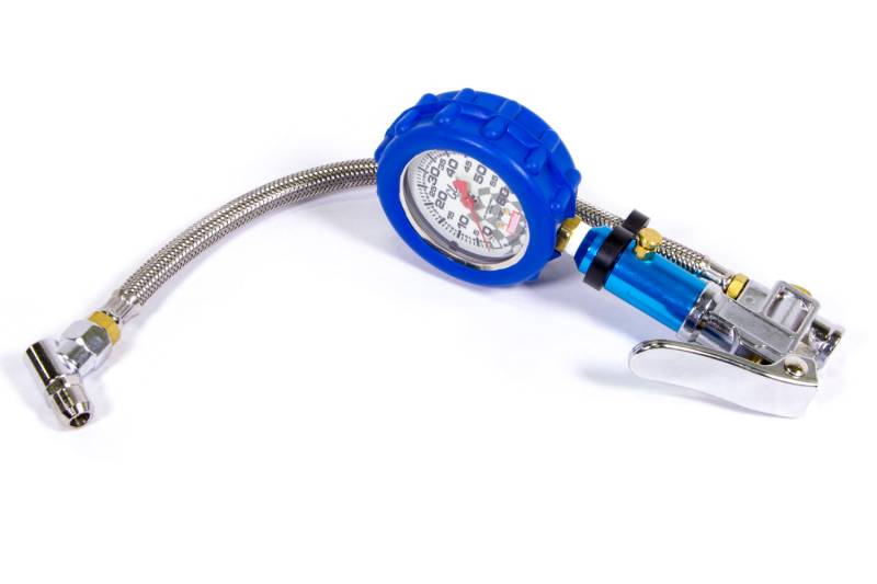 QuickCar Glow In the Dark Tire Inflator/Gauge - 0-60 psi -  2-1/4" Diameter - White Face
