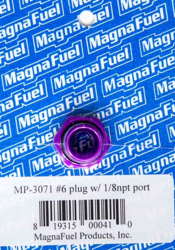 MagnaFuel #6 O-Ring Port Plug w/ 1/8" NPT " Center