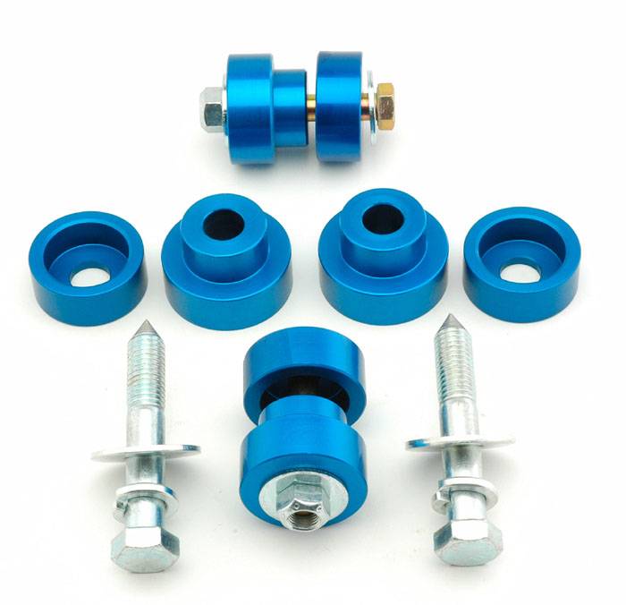 Global West Body Mount Bushing Kit - Black - Aluminum - GM - 1967-73 Camaro/Firebird / 1968-74 Nova