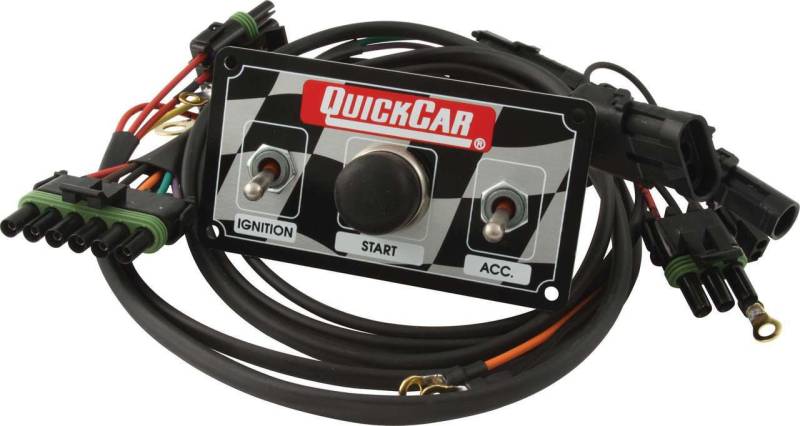 QuickCar UMP/IMCA Style Wiring Harness - Switch Panel Included - 2 Toggles/1 Momentary Push Button