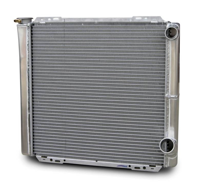 AFCO Aluminum Double Pass Radiator - 19" x 22" - Inlet 1-1/2" Right, Outlet 1-3/4" Right