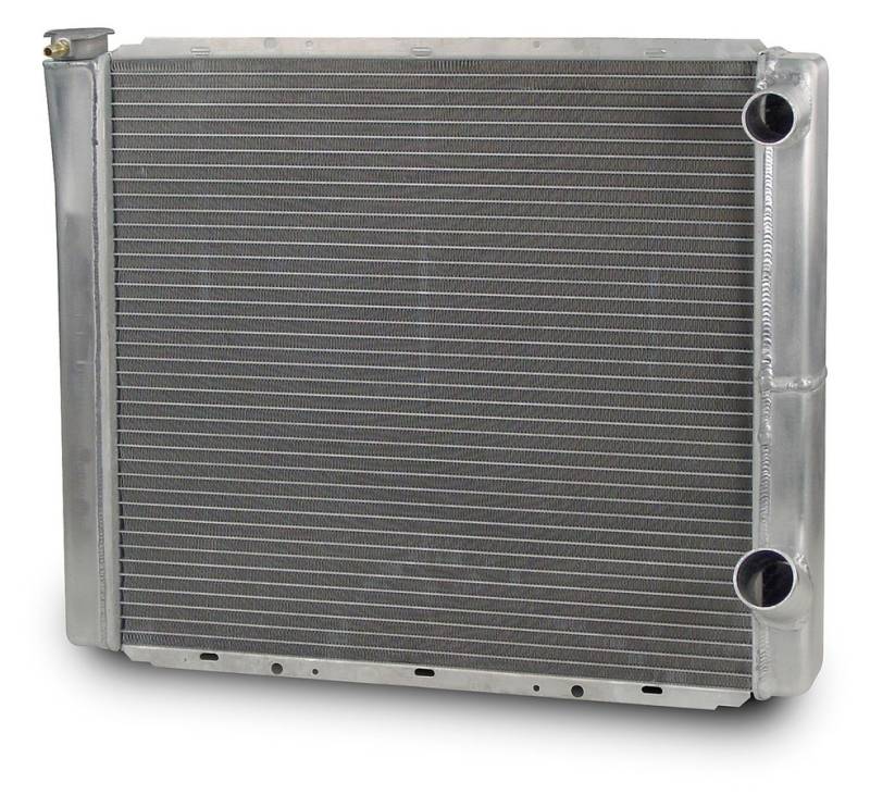 AFCO Aluminum Double Pass Radiator - 19" x 24" - Inlet 1-1/2" Right, Outlet 1-3/4" Right