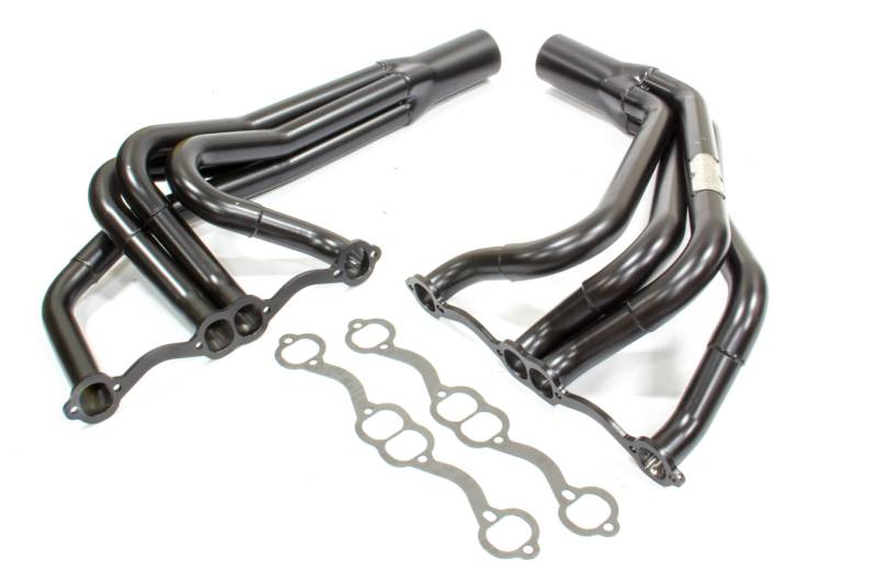 Beyea IMCA Dirt Modified Headers - SB Chevy - 1-3/4" x 1-7/8" Tubes - 3-1/2" Collector - Fits Shaw Chassis