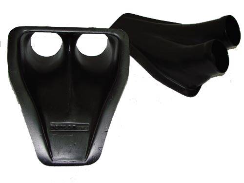 ButlerBuilt® Dual Hose Black Duct - 10.5" x 9.0" x 4.5"