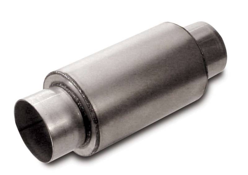 Dynatech Split-Flow Round Race Muffler - 3" Inlet, Outlet - Dimensions: 6" L x 5" Diameter - UDTRA Approved