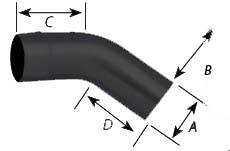 Dynatech 80 Degree Exhaust Elbow - 3.5" Diameter