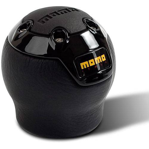 Momo Nero Shift Knob Leather Reverse Lock Out
