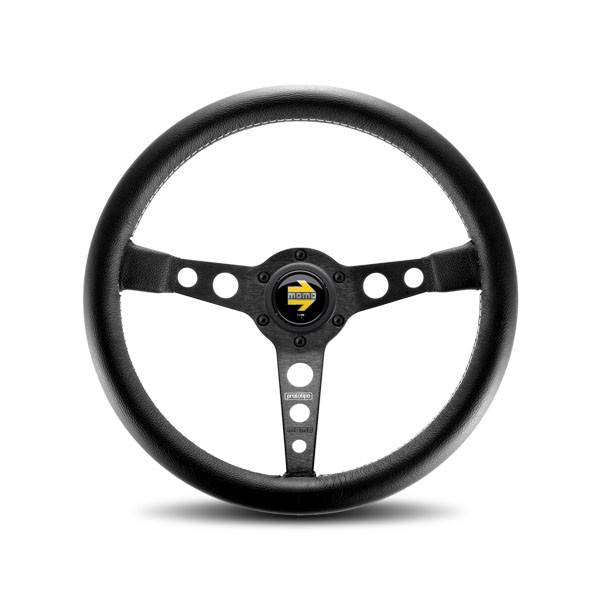 Momo Prototipo Steering Wheel - Leather - Black Spoke