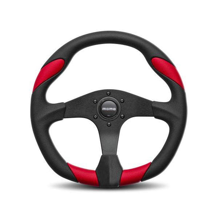 Momo Quark Steering Wheel Polyurethane - Red Insert