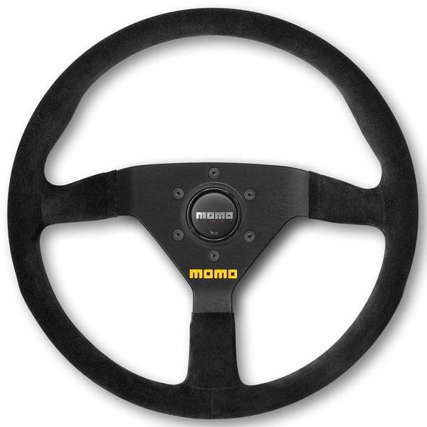 momo③ 3 spoke steering wheel MOMO MOD.07 black 350mm, leather
