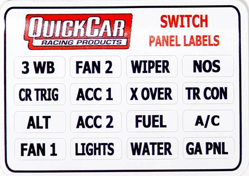 QuickCar Racing Products 50-003 Information Sticker – Pit Stop USA