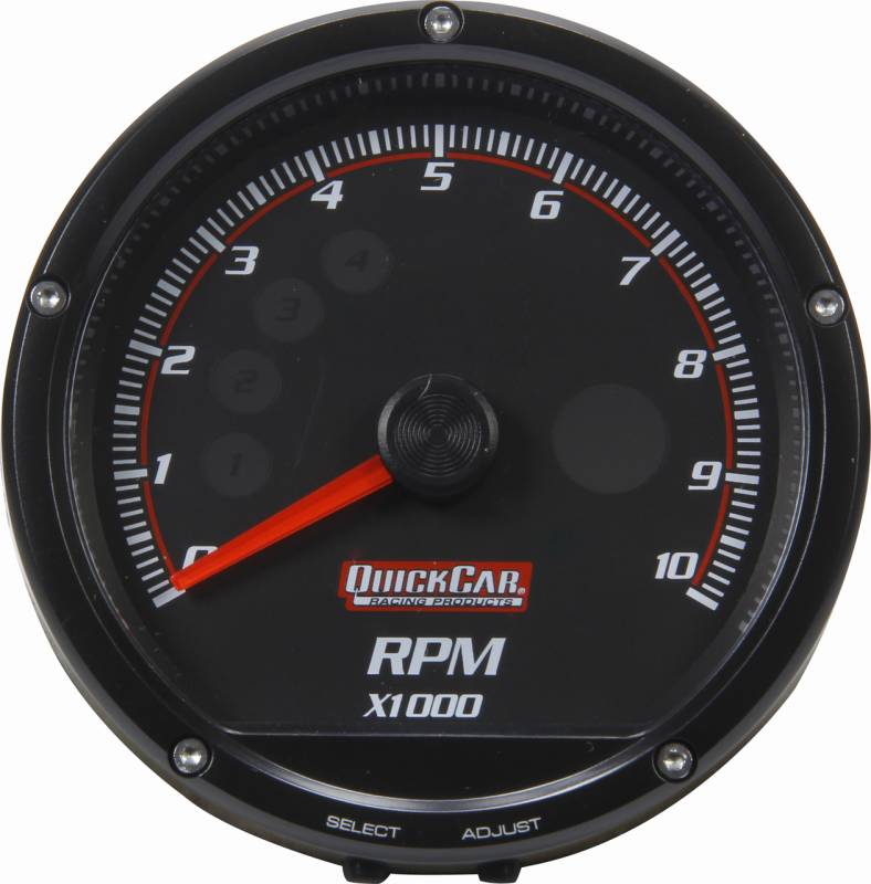 QuickCar Redline Multi-Recall Tach Black
