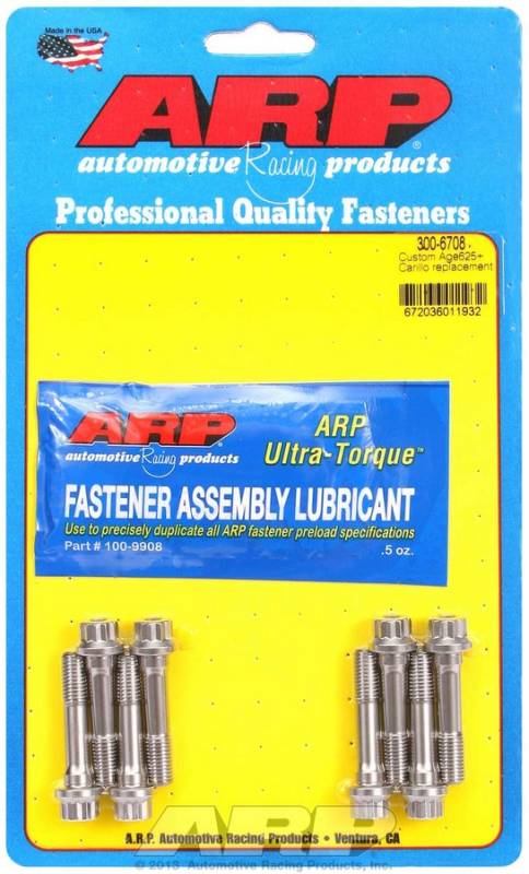 ARP Pro Series Connecting Rod Bolt Kit - 5/16 in Bolt - 1.5 in Long - Nickel Alloy - Carrillo - Set of 8
