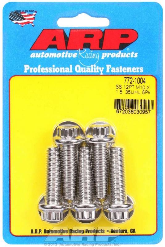 ARP Stainless Steel Bolt Kit - 12 Point (5) 10mm x 1.5 x 35mm