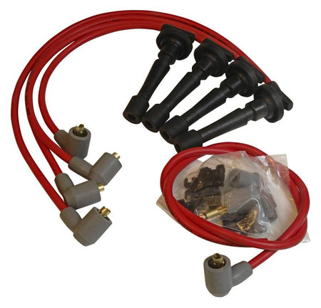 MSD Super Conductor Spiral Core 8.5 mm Spark Plug Wire Set - Red - Factory Style Boots / Terminals - Honda B-Series 32329