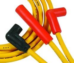 ACCEL Super Stock Spiral Core 8 mm Spark Plug Wire Set - Yellow - Factory Style Boots / Terminals - GM 4.3 L