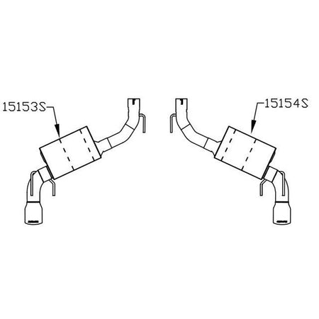 Flowmaster Axle-back System 409S - Dual Rear Exit-Force II - Mild Sound