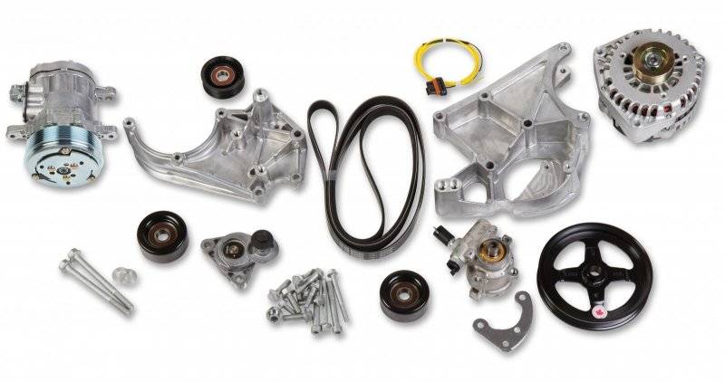 Holley LS Complete Accessory Drive Kit - SD7 Compressor