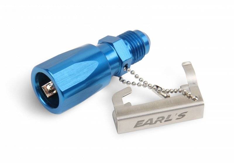 Earl's O.E. Fuel Line Efi Quick Disconnect-6 To 3/8"-Blue