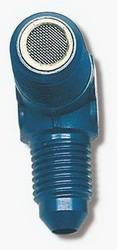 NOS 4 AN Male to 1/4 in NPT Male Nitrous Oxide Filter 90 Degree Adapter - Blue Anodized