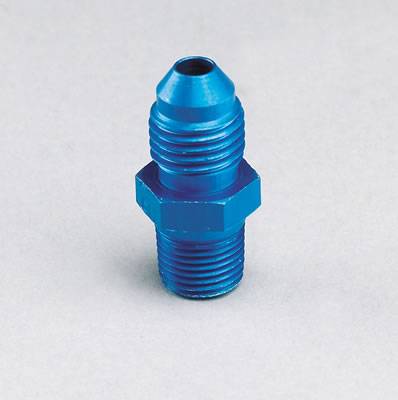 NOS 4 AN Male to 1/8 in NPT Male Nitrous Oxide Filter Straight Adapter - Blue Anodized