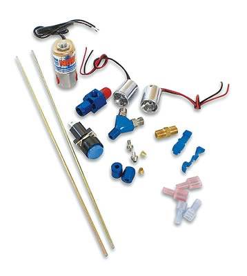 NOS Ntimidator Illuminated LED Nitrous Purge Kit - Includes 1 Super Powershot Solenoid/Push Button Switch/2 Blue LED Assemblies/ 2 12 in. Steel Tubes/Fittings/Adapters