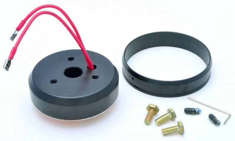 GT Performance GT3 Steering Wheel Adapter - 3-Bolt GT Wheel to OE Column - Black Anodized - Ford 20-6004