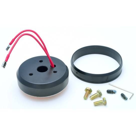GT Performance GT3 Steering Wheel Adapter - 3-Bolt GT Wheel to OE Column - Black Anodized - Ford 20-6004