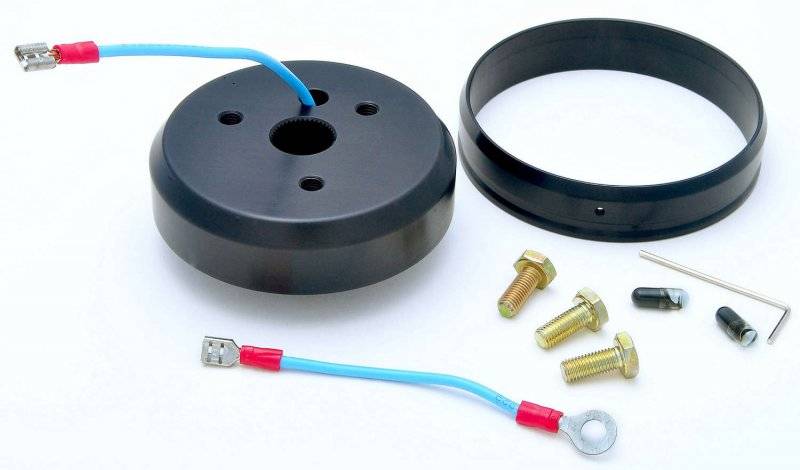 GT Performance GT3 Steering Wheel Adapter - 3-Bolt GT Wheel to OE Column - Black Anodized - Ford 20-6005