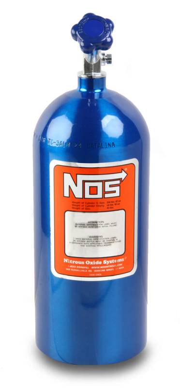 NOS Nitrous Oxide Bottle - 10 lb - Hi-Flo Valve - Blue Paint