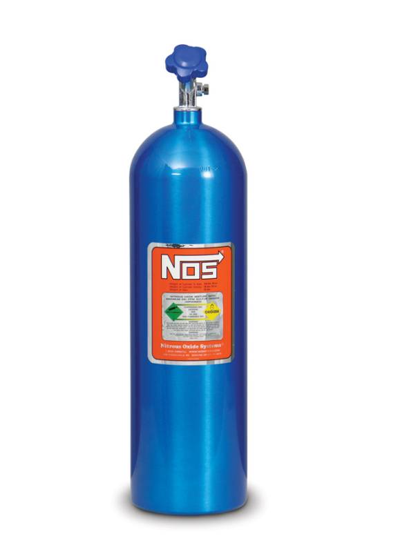 NOS Nitrous Oxide Bottle - 15 lb - Hi-Flo Valve - Blue Paint
