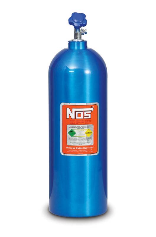 NOS Nitrous Oxide Bottle - 20 lb - Hi-Flo Valve - Blue Paint