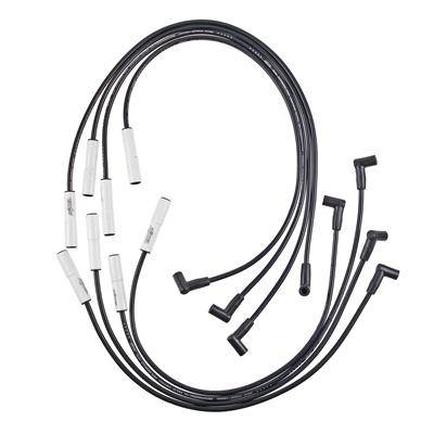 ACCEL Extreme 9000 Ceramic Spiral Core 8 mm Spark Plug Wire Set - Black - Straight Plug Boots - HEI Style Terminal - V8