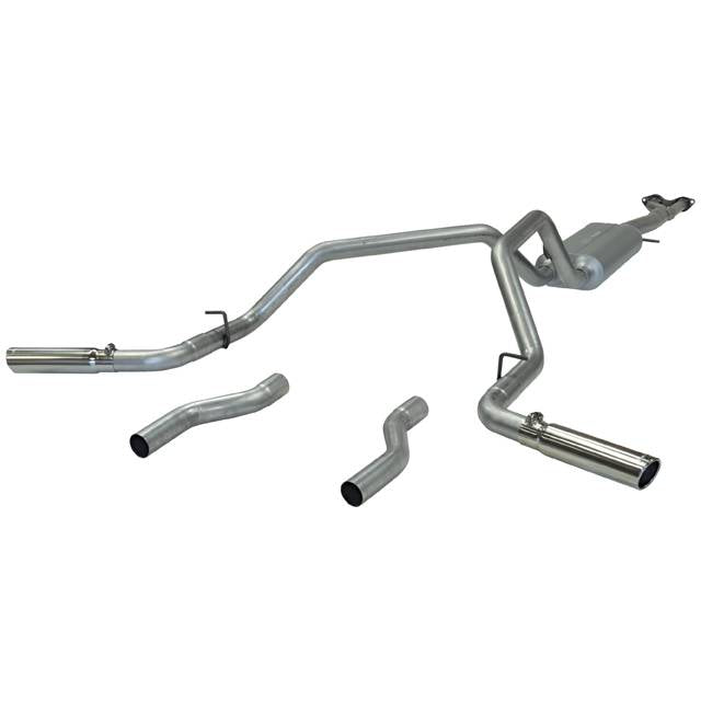 Flowmaster American Thunder Cat-Back Exhaust System - 2-1/2 in Tailpipe - 3 in Tips - GM Fullsize Truck 1996-99