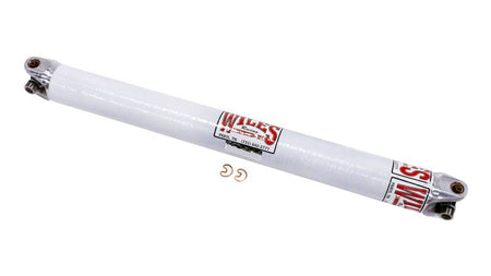 Wiles Racing Driveshafts 35-1/2" Long Driveshaft 3-1/4" OD 1310 U-Joints Carbon Fiber - White Paint