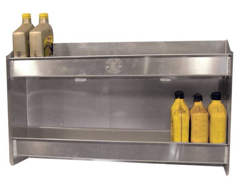 Pit Pal Products 31 x 18 x 6" Trailer Cabinet Aluminum Natural Holds 24 Quarts of Oil - Each