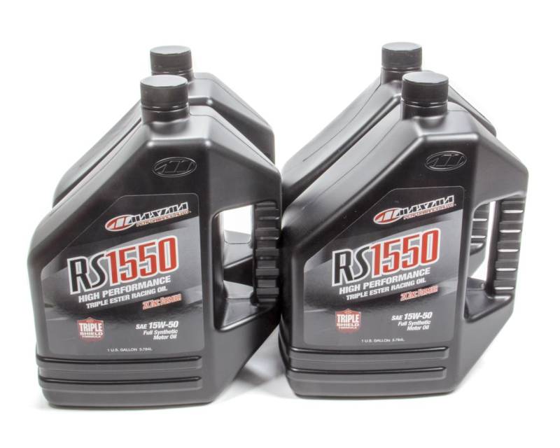 Maxima RS1550 High Zinc 15W50 Synthetic Motor Oil - 1 Gallon Bottle - Set of 4