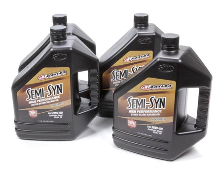 Maxima Racing Oils Semi-Syn Motor Oil 20W50 Semi-Synthetic 1 gal - Set of 4