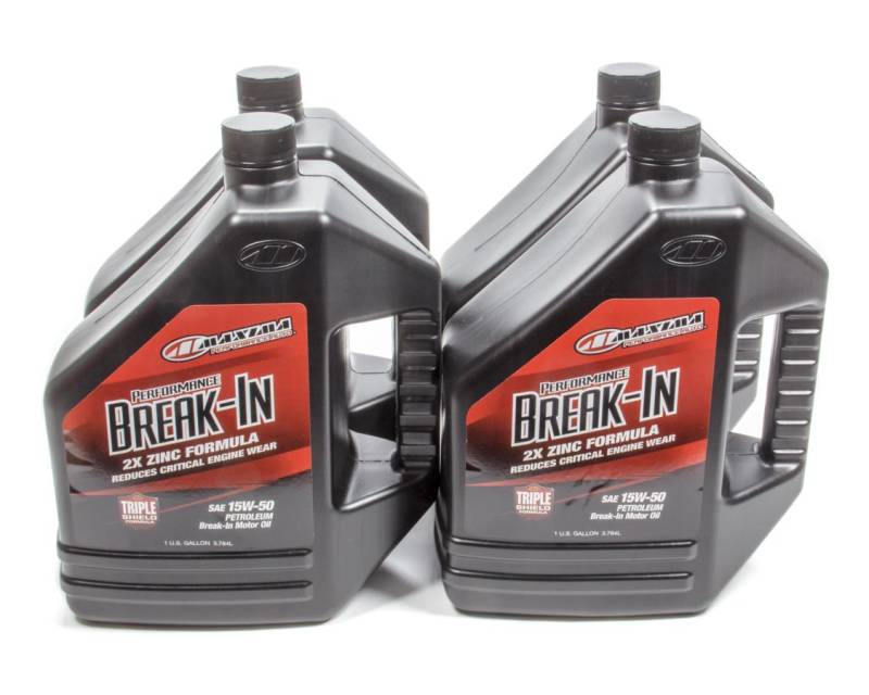 Maxima Performance Break-In High Zinc 15W50 Motor Oil - Conventional - 1 Gallon Bottle - Set of 4