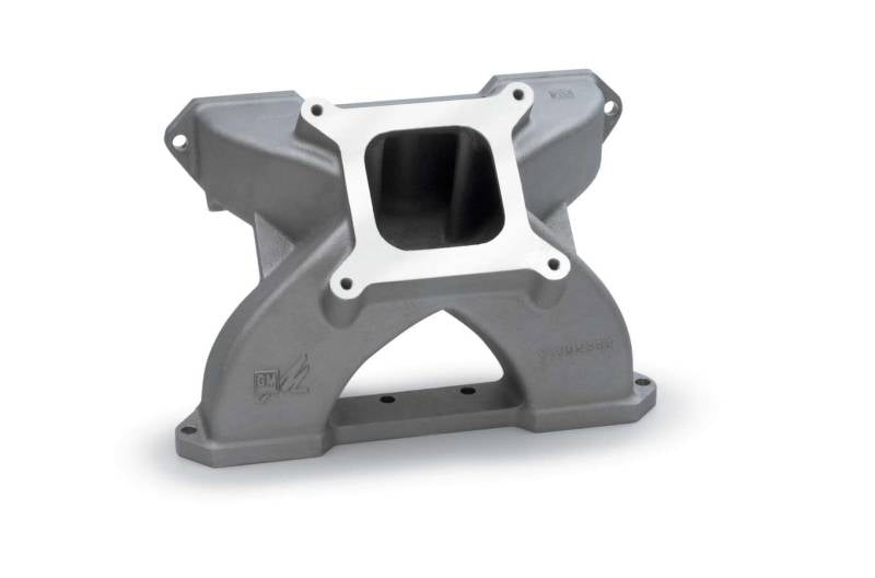 GM Performance Parts Spider Design Intake Manifold Square Bore Single Plane Aluminum - Natural