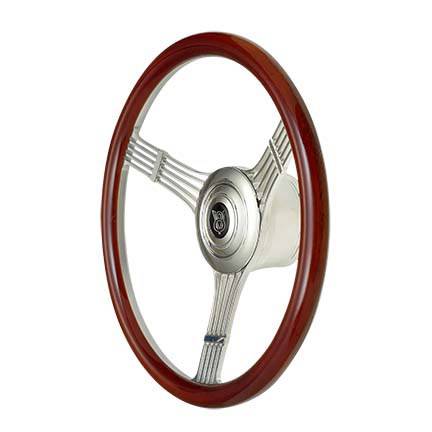 GT Performance GT Retro Banjo Steering Wheel 15-1/2" Diameter 3-Spoke 1-3/4" Dish - Wood Grip