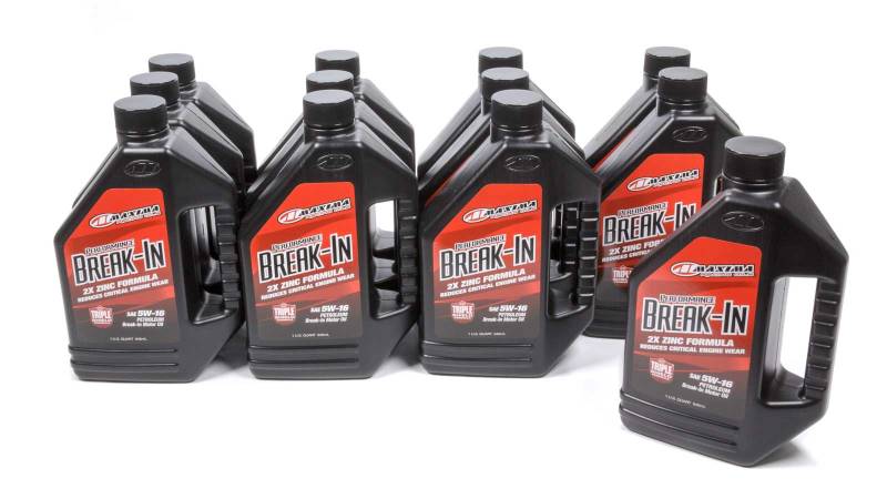 Maxima Performance Break-In High Zinc 5W16 Motor Oil - Conventional - 1 Quart Bottle - Set of 12