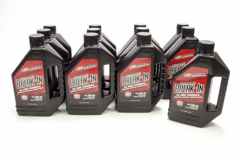 Maxima Break-In High Zinc 15W50 Motor Oil - Conventional - 1 Quart Bottle - Set of 12