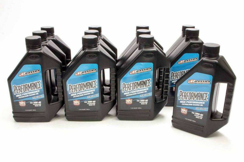 Maxima Racing Oils Performance Motor Oil 10W40 Conventional 1 qt - Set of 12