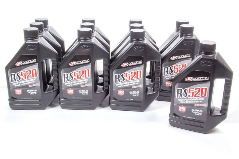 Maxima Racing Oils RS520 Motor Oil 5W20 Synthetic 1 qt - Set of 12