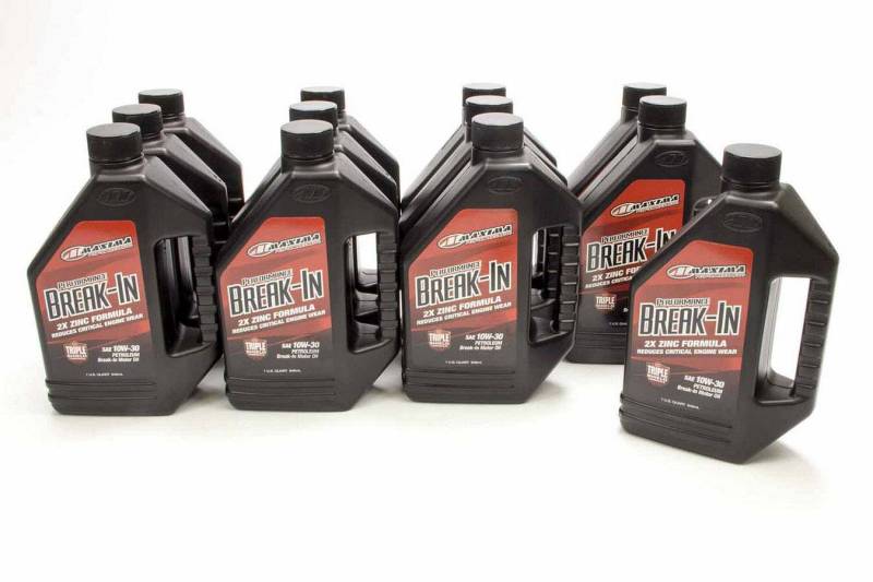Maxima Break-In High Zinc 10W30 Motor Oil - Conventional - 1 Quart Bottle - Set of 12