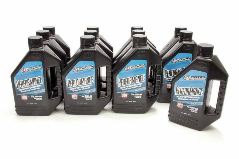 Maxima Racing Oils Performance Motor Oil 20W50 Conventional 1 qt - Set of 12