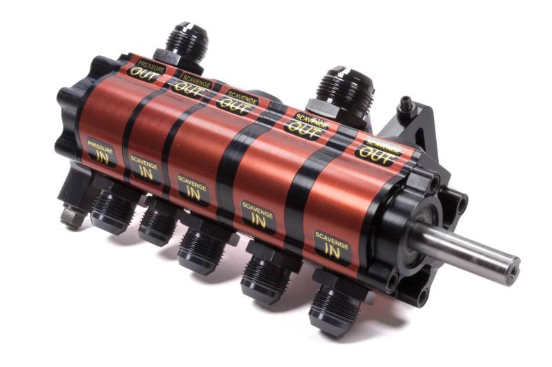 Barnes Systems Dry Sump Oil Pump 5 Stage 1.000" Pressure/Scavenge Stages Cam Drive - Filter Mount Included