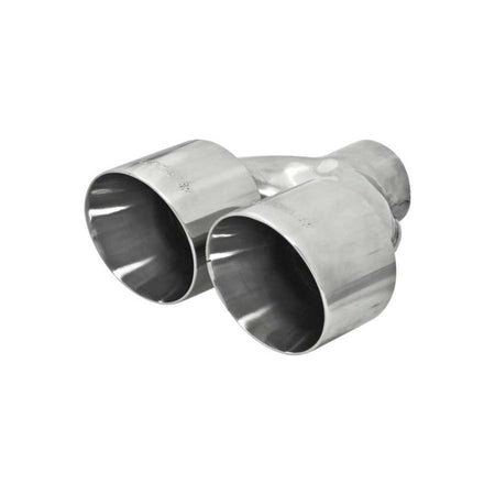 Flowmaster Weld-On Exhaust Tip 2-1/2" Inlet Dual 4" Outlet 14" Long - Single Wall